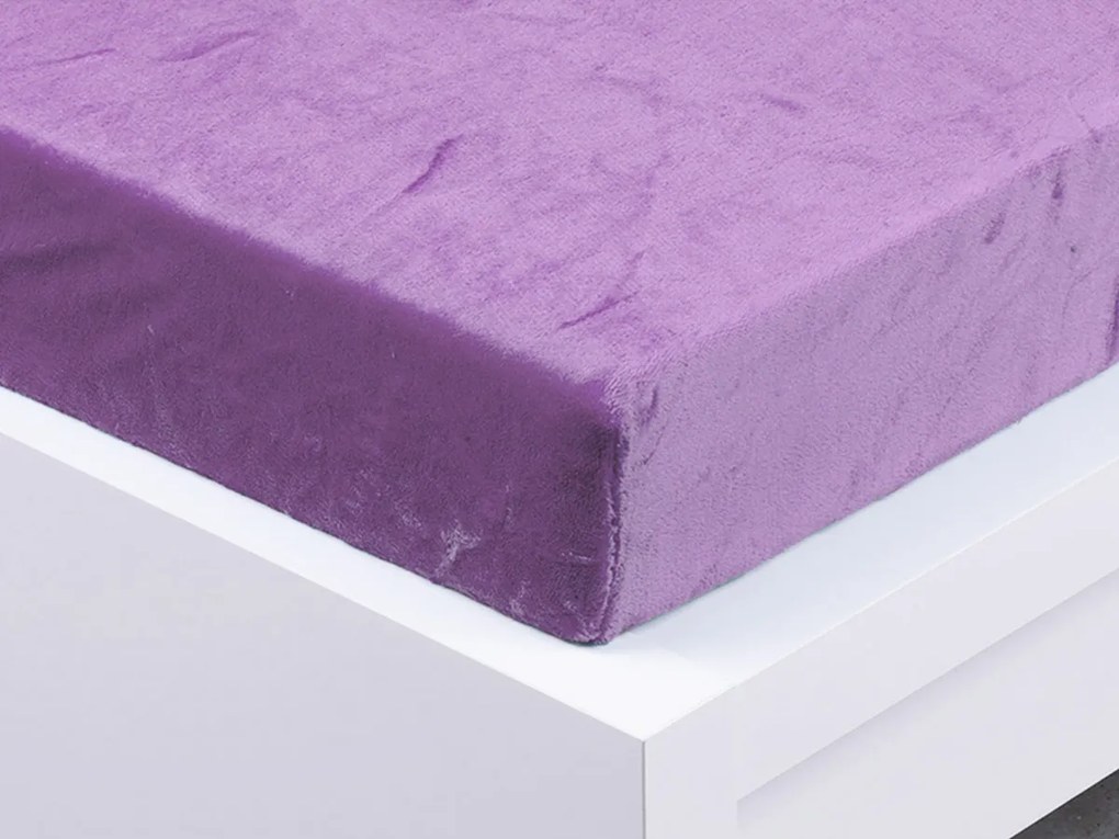 XPOSE® Detská mikroplyšová plachta Exclusive - levanduľová 60x120 cm