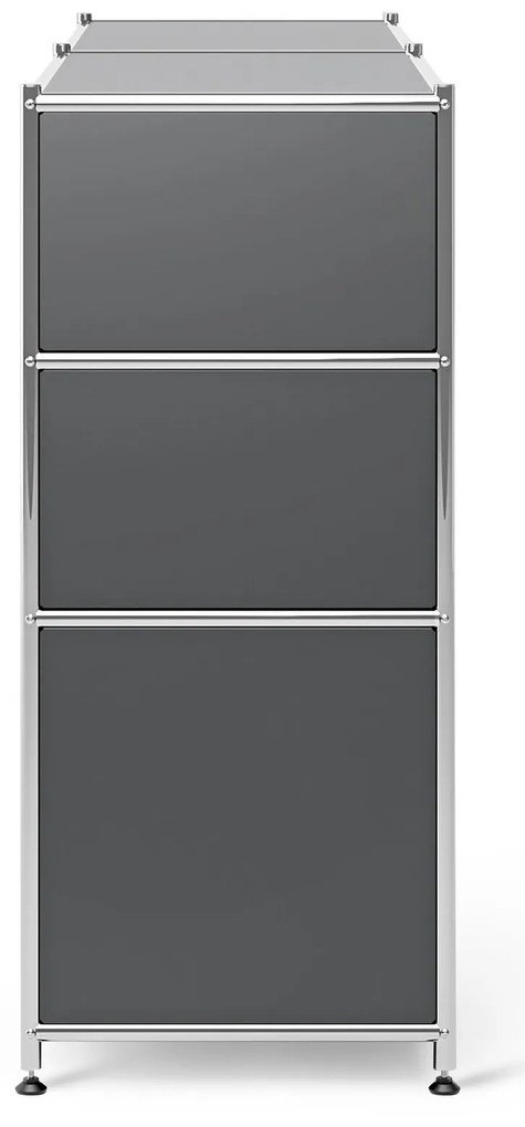 Kovová komoda »CN3« so 6 zásuvkami, sivá