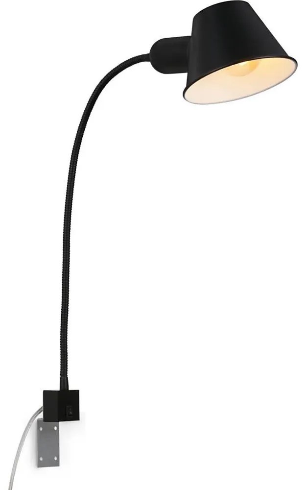 Briloner 2079-015 - Nástenná flexibilná lampa 1xE27/10W/230V čierna BL1809