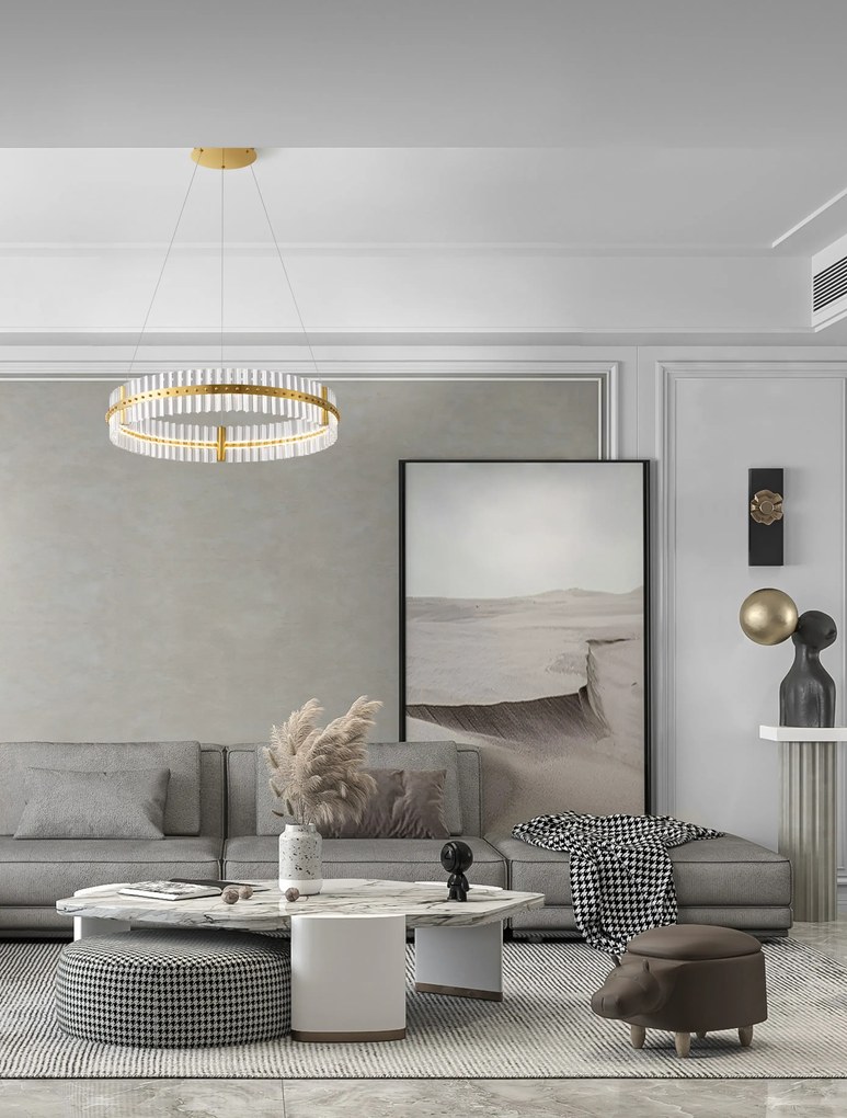 LED stmievateľný platinum zlaté moderné svietidlo Kezo-78