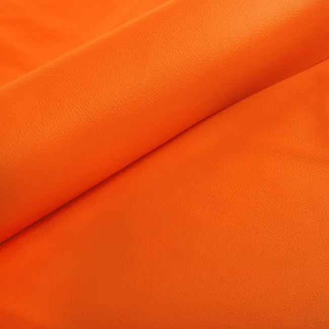 Taburetka oranžová kocka ekokoža