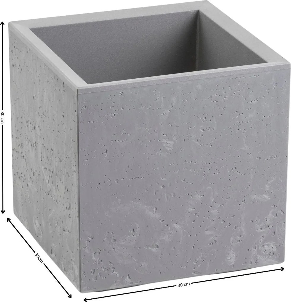 Kvetináč na kolieskach BETONIQUE 30x30 cm betón - výber z 8 prevedení