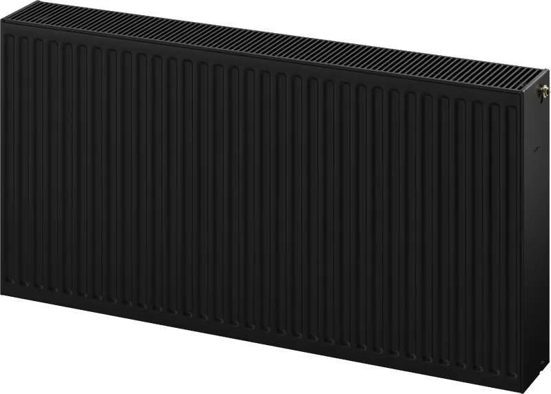 Mexen CC33, panelový radiátor 300 x 2200 mm, spodné stredové pripojenie, 2936 W, čierna, W6C33-030-220-70