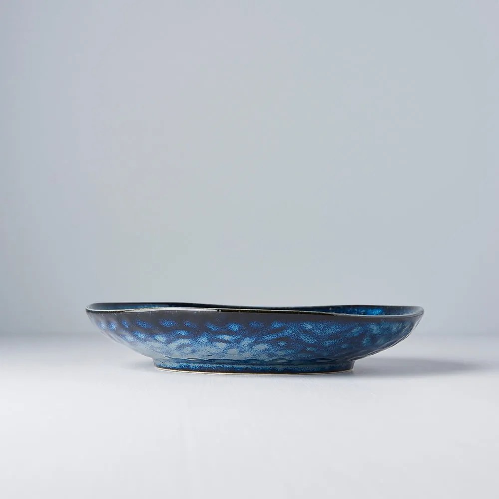 Modrý keramický tanier Mij Indigo, ø 23 cm