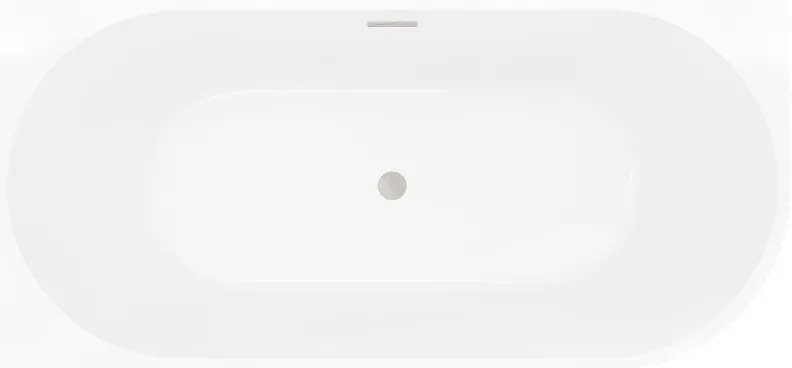 Mexen Silo, rohová voľne stojaca ryhovaná vaňa, ľavá, 150 x 75 cm, biela-šedá, oceľový prepad, 52891507562L-97