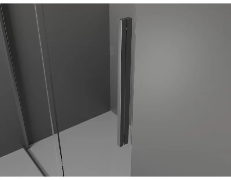 Mexen Velar, posuvné sprchové dvere do otvoru 90 cm, 8mm číre sklo, brúsený grafit, 871-090-000-01-95
