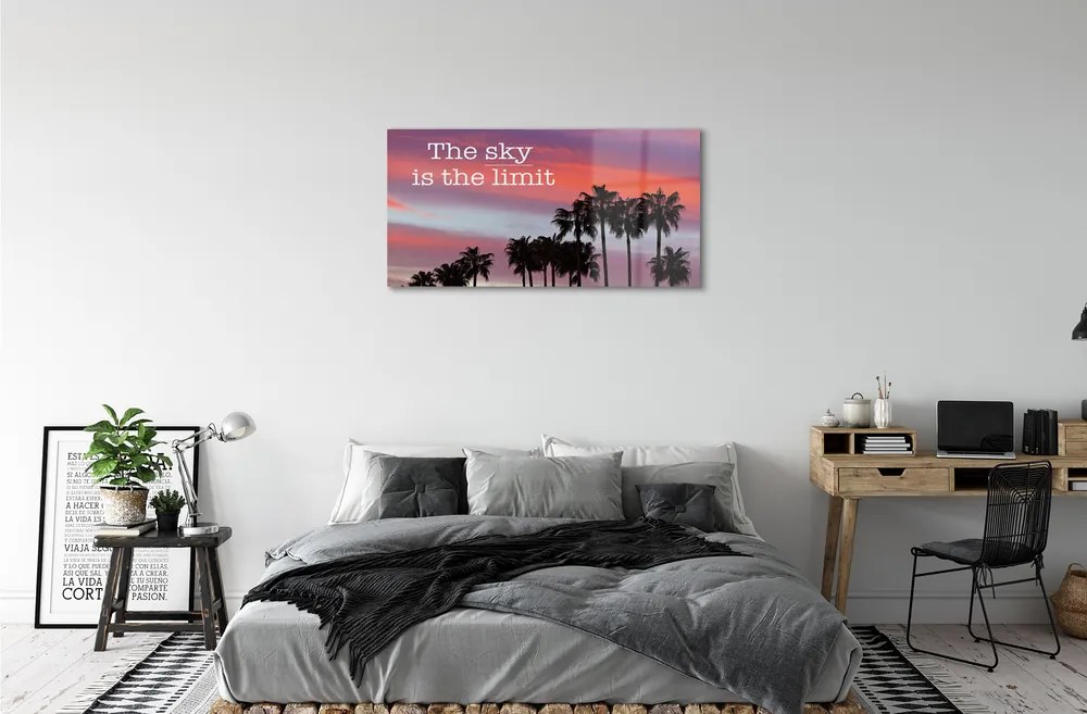 Obraz plexi Palm západu slnka 100x50 cm