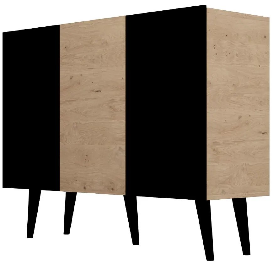 Komoda 120 Toronto Artisan/Čierna