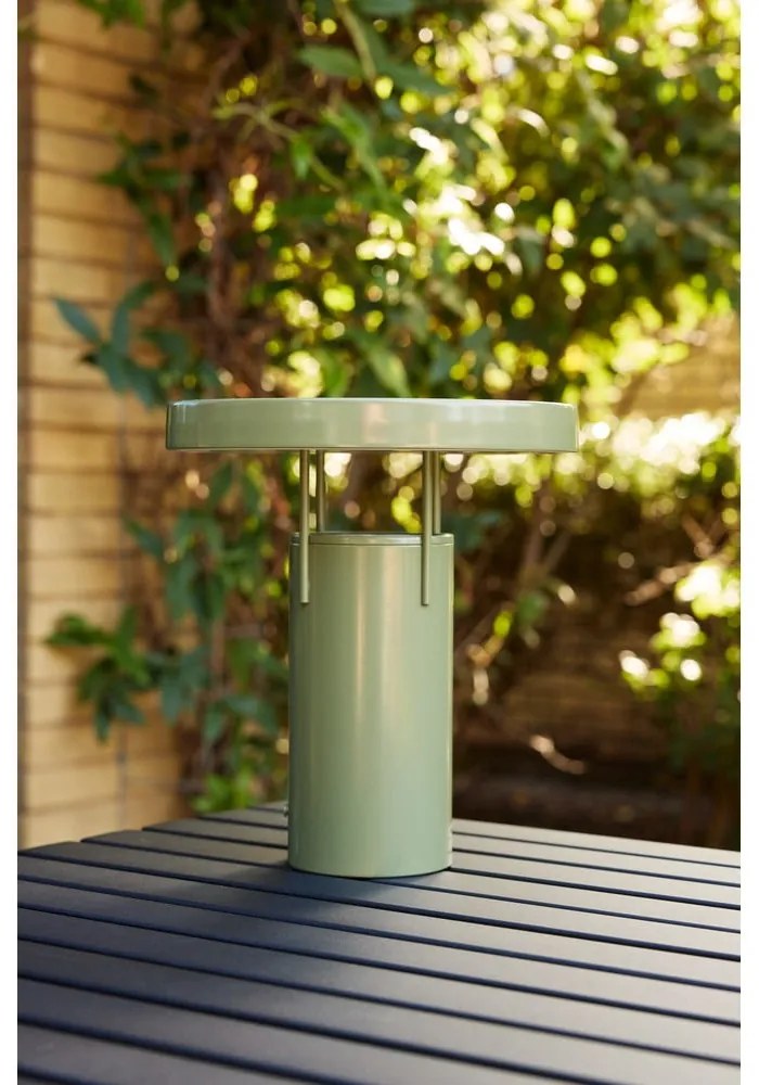 Zelená LED stmievateľná stolová lampa s kovovým tienidlom (výška 28 cm) BringMe – Hübsch