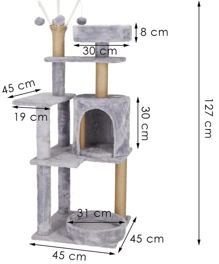 Prehouse Viacúrovňové škrabadlo pre mačky