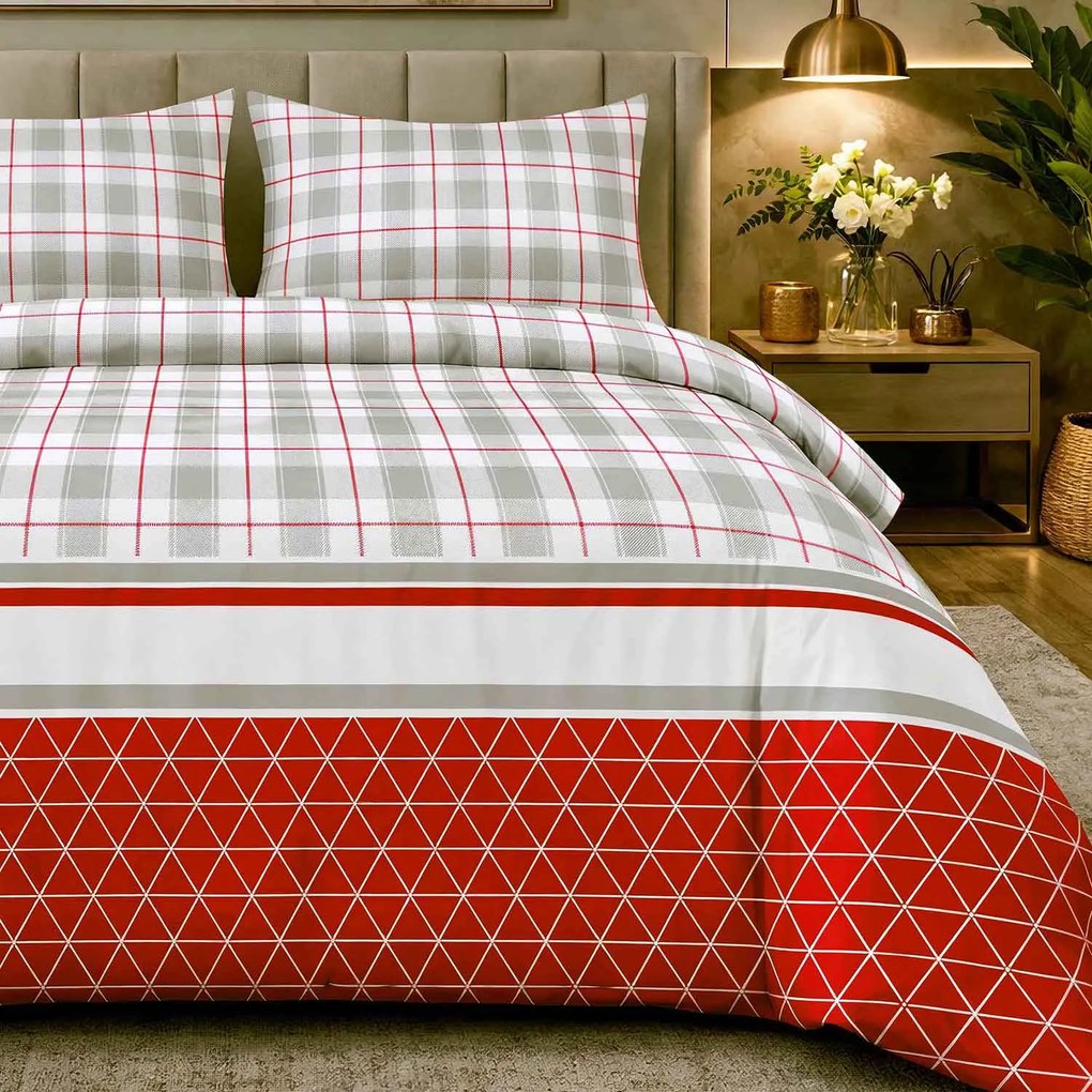 VIANOČNÉ FLANELOVÉ OBLIEČKY FLANELOVE 200X220 CM, 2 KS 70X80 CM VZOROVANÉ