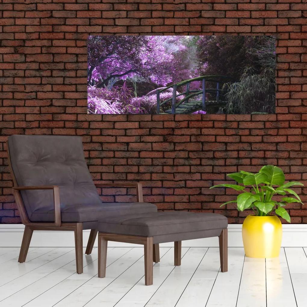 Obraz fialové záhrady (120x50 cm)