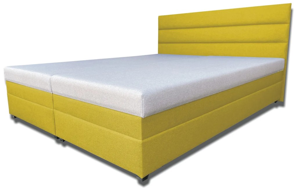 Manželská posteľ 160 cm Rebeka (so sendvičovými matracmi) (horčicová). Vlastná spoľahlivá doprava až k Vám domov. 1030874