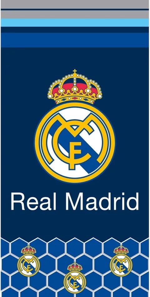 TipTrade Osuška Real Madrid Hexagons, 70 x 140 cm