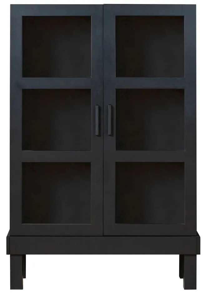Čierna vitrína z borovicového dreva 107x160 cm Bonk – Basiclabel