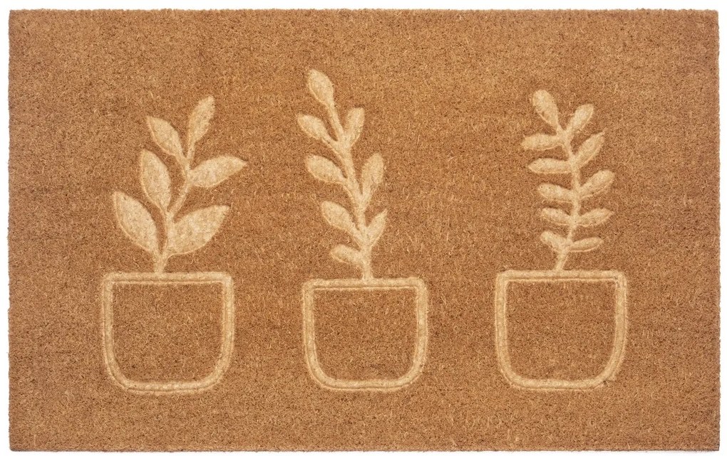 Rohožka Rastliny 105562 - na von aj na doma, 45x75, hnedá, chodba / predsieň, Hanse Home