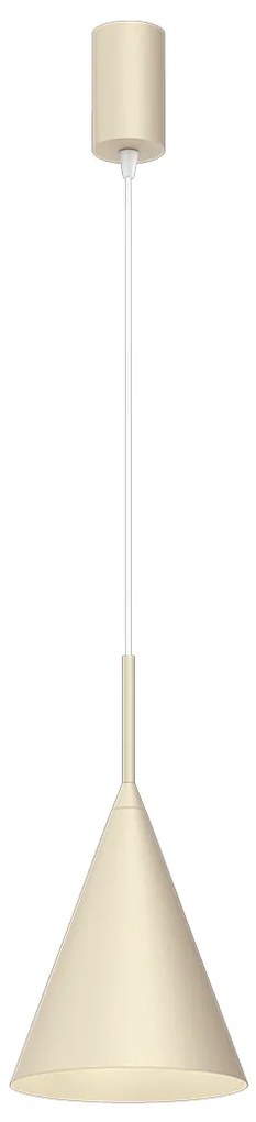 Závesné svietidlo Capital, 1x krémové kovové tienidlo, (fi 17cm), cr