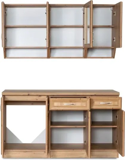 Kuchynská linka Diana 150 Ramiak, Artisan/Artisan (doska Artisan/U3 satyna)