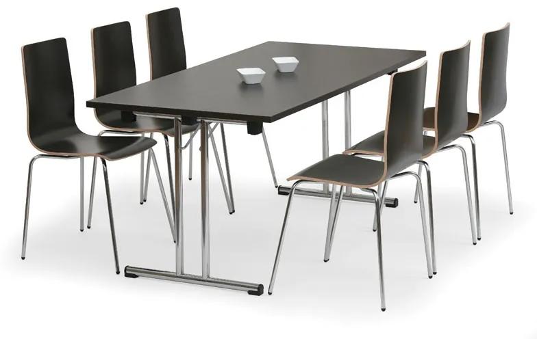 Skladací konferenčný stôl FOLD, 1600x800 mm, dezén wenge