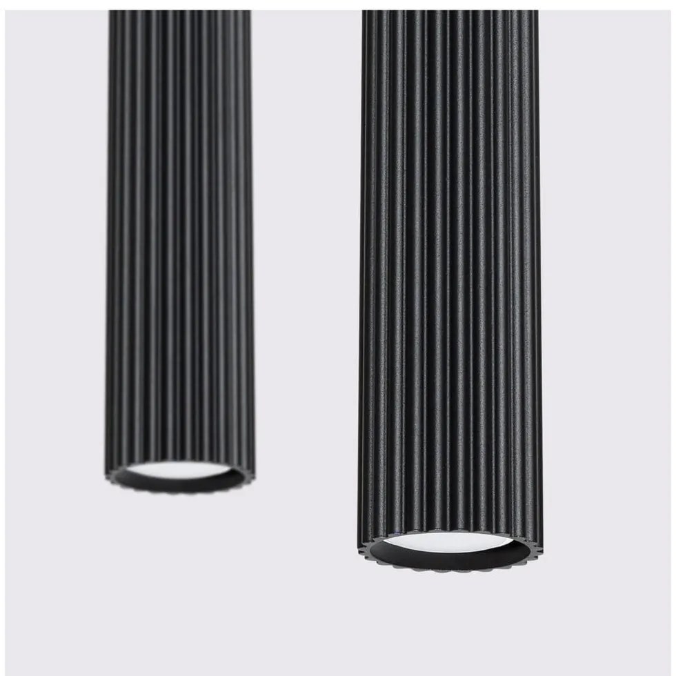 Čierne závesné svietidlo Gleam – Sollux