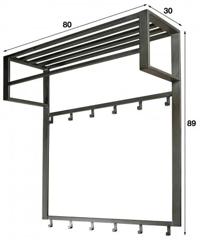 Vešiak 55-73 Industrial 6 Hooks  - Komfort-nábytok