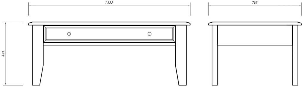 PROXIMA.store - Rustikálny konferenčný stôl - BELLUNO ELEGANTE FARBA: biela - dub