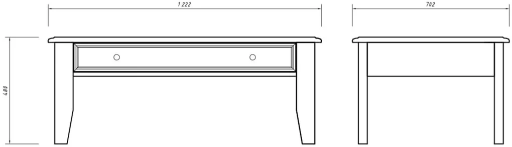 PROXIMA.store - Rustikálny konferenčný stôl - BELLUNO ELEGANTE FARBA: biela - orech