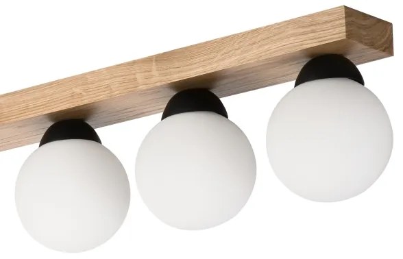 Prisadený luster MATTE 2xE27/15W/230V + 3xG9/5W/230V čierna/dub