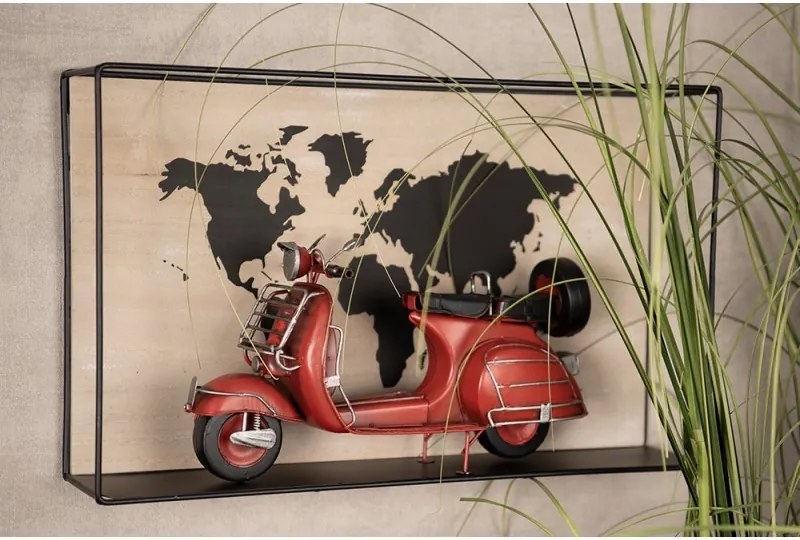 Dekoratívny retro model červený scooter - 30*11*17 cm