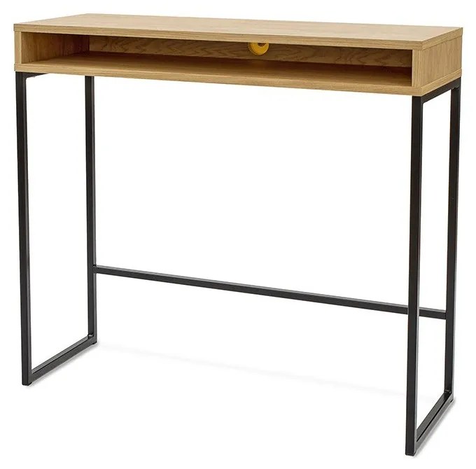 Pracovný stôl s doskou v dubovom dekore 35x100 cm Frame – Woodman