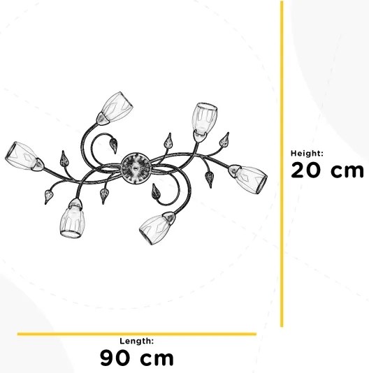 ONLI - Stropné svietidlo LILIANA 6xE14/6W/230V