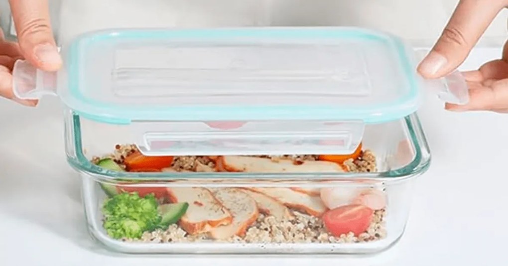 Orion Sklenená zapekacia misa, krabička na obed a desiatu, zelená - 1,5 l