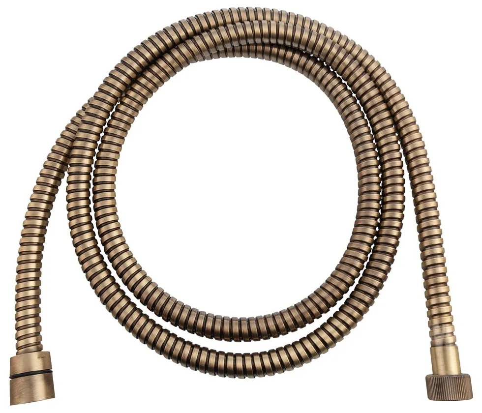 Mosadzná sprchová hadica v bronzovej farbe Powerflex – Sapho