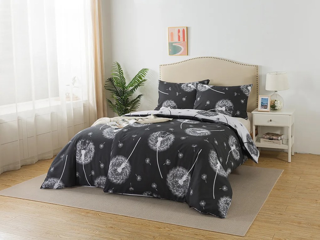 XPOSE® Bavlnené Renforcé obliečky PÚPAVY DUO - sivé/biele