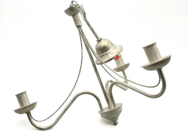 Luster na reťazi ANTON 3xE14/60W/230V biela patina