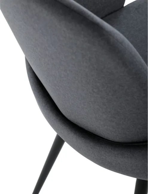 Jedálenská stolička zamatová, sivá DCL-X7129 GREY2