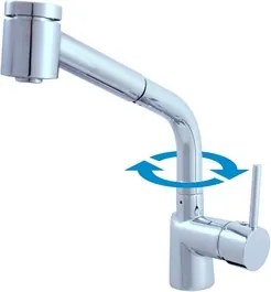 RAV SLEZÁK Seina drezová batéria s vyťahovacou spškou chróm SE911.0