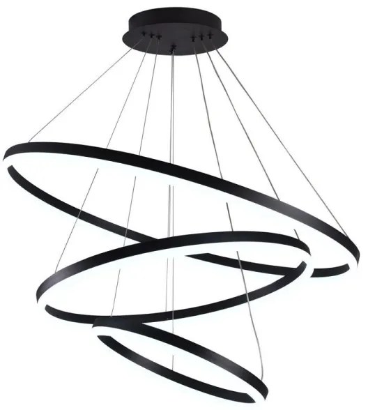 Brilagi -LED Stmievateľný luster na lanku CIRCLE LED/125W/230V 3000-6500K čierna +DO