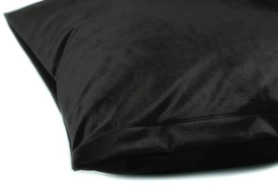 Biante Zamatová obliečka na vankúš Velvet Prémium SVP-023 Čierna 50 x 50 cm