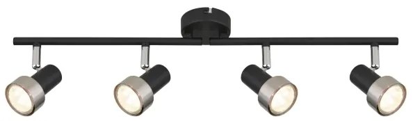 Globo 57917-4N - Bodové svietidlo  MASON 4xGU10/25W/230V čierna/strieborná