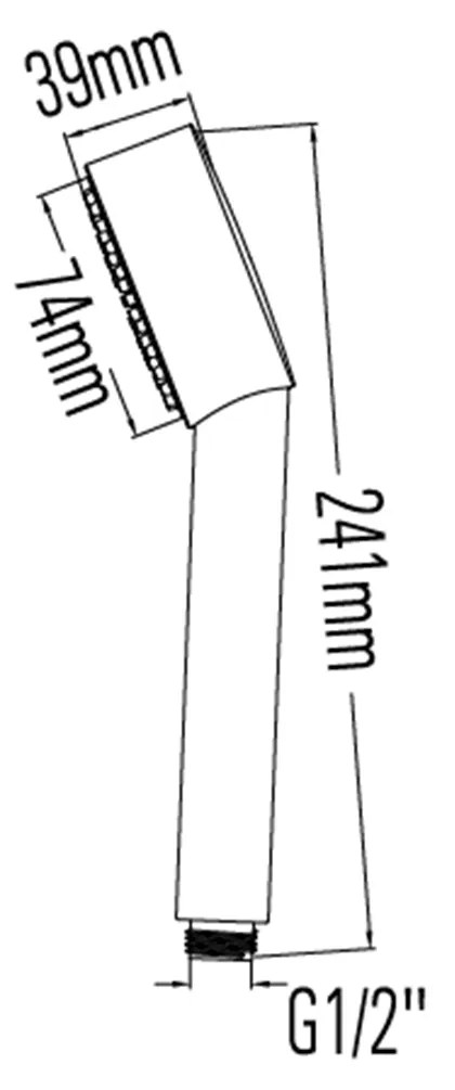 Sapho, Ručná sprcha, priemer 74mm, ABS/chróm, 1204-41