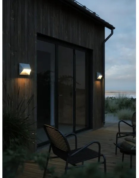 Nordlux - Vonkajšie nástenné svietidlo PONTIO 2xGU10/25W/230V IP54 strieborné