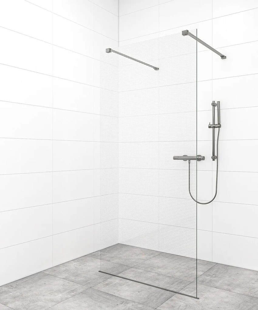 Sprchová zástena Walk-in 90 cm SAT vo farbe profilu Gun metal SATBWI90MRZAVGM