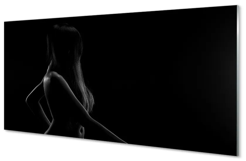 Obraz na skle Žena dlhé vlasy 100x50 cm