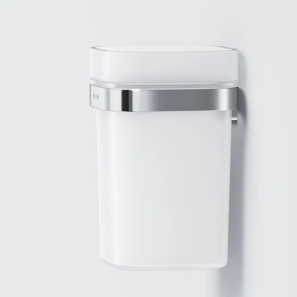 Sklenený pohár na zubné kefky AM.PM Func A8F34300 nástenný, chróm