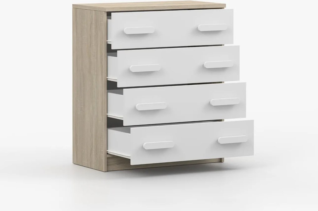 Komoda SMYK - dub sonoma/biela (viac variant)