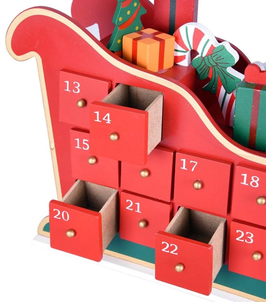 Adventný kalendár  NIKOLAS, 52x31x13cm, viacfarebná Spielwerk