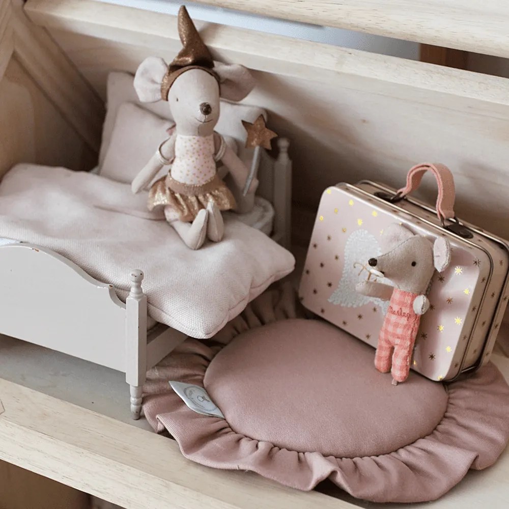 Mini podložka s volánom broskyňová