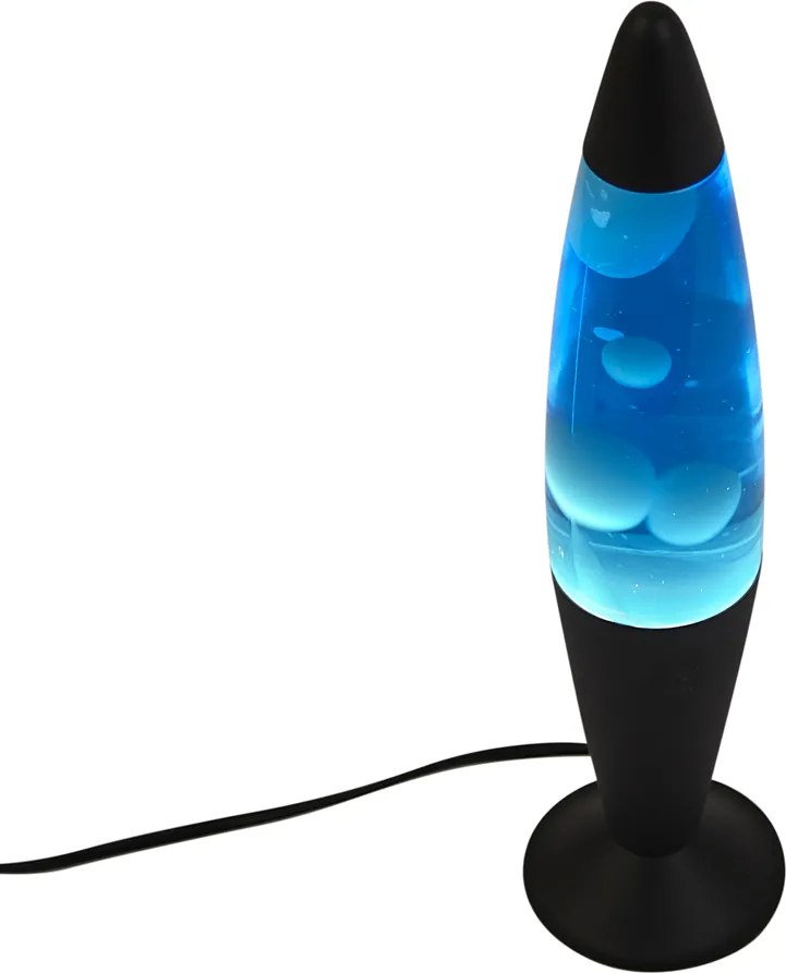 Lávová lampa modrá s bielym voskom vrátane LED - Molten Lava