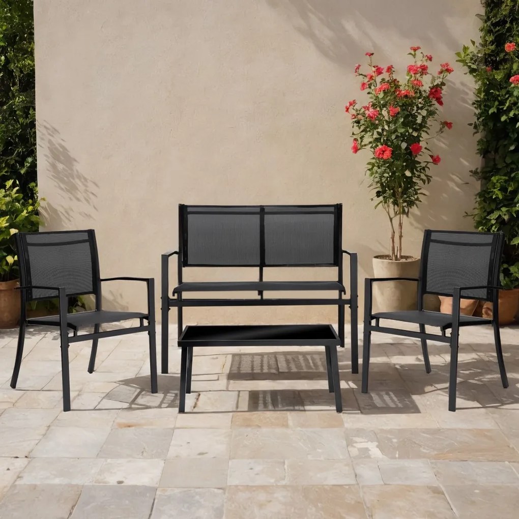 Sada zahradního nábytku GRACIOSA černá